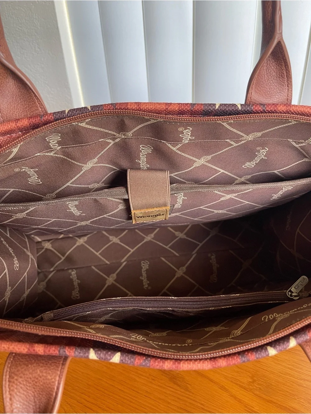Wrangler Wide Tote Aztec Retro Print - Picture 10 of 12